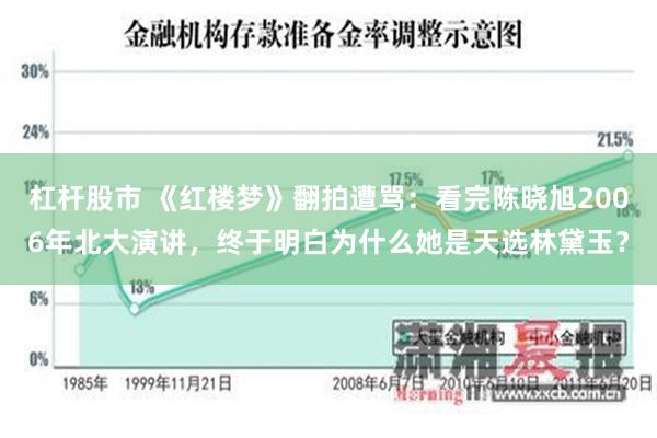 杠杆股市 《红楼梦》翻拍遭骂：看完陈晓旭2006年北大演讲，终于明白为什么她是天选林黛玉？