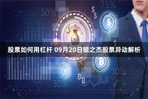 股票如何用杠杆 09月20日银之杰股票异动解析
