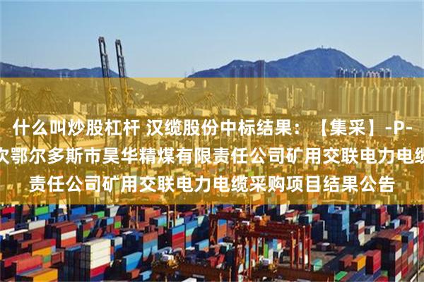 什么叫炒股杠杆 汉缆股份中标结果：【集采】-P-XJ24024579第二次鄂尔多斯市昊华精煤有限责任公司矿用交联电力电缆采购项目结果公告