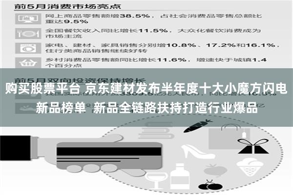 购买股票平台 京东建材发布半年度十大小魔方闪电新品榜单  新品全链路扶持打造行业爆品