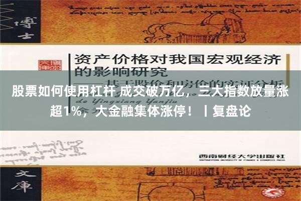股票如何使用杠杆 成交破万亿，三大指数放量涨超1%，大金融集体涨停！丨复盘论
