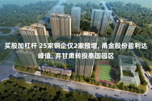 买股加杠杆 25家钢企仅2家预增, 甬金股份盈利达峰值, 弃甘肃转投泰国园区