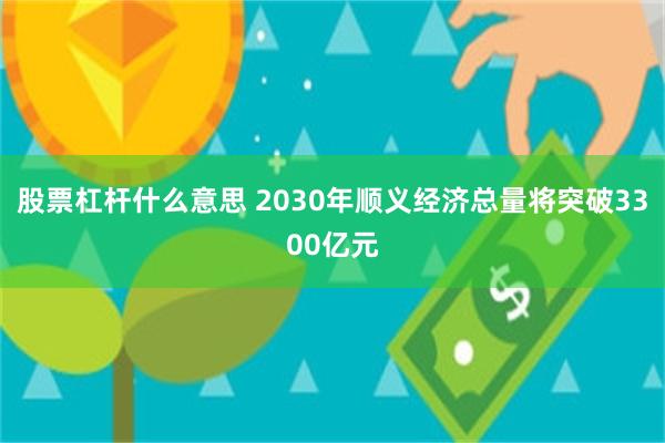 股票杠杆什么意思 2030年顺义经济总量将突破3300亿元