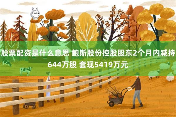 股票配资是什么意思 鲍斯股份控股股东2个月内减持644万股 套现5419万元
