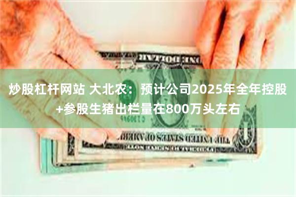 炒股杠杆网站 大北农：预计公司2025年全年控股+参股生猪出栏量在800万头左右