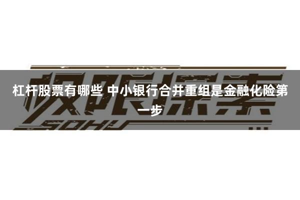 杠杆股票有哪些 中小银行合并重组是金融化险第一步