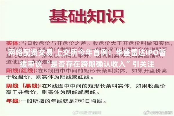 网络配资交易 上交所今年首例！华盛雷达IPO暂缓审议 “是否存在跨期确认收入”引关注