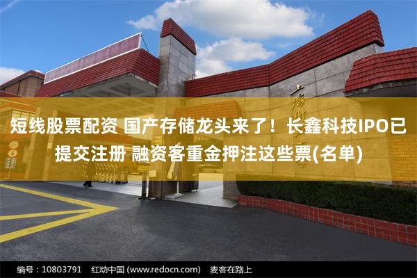 短线股票配资 国产存储龙头来了!长鑫科技IPO已提交注册 融资客重金押注这些票(名单)