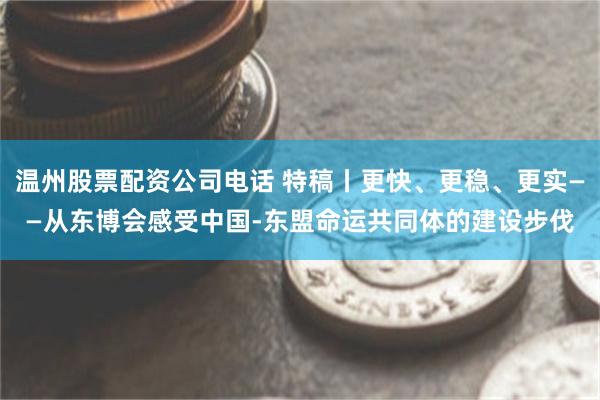 温州股票配资公司电话 特稿丨更快、更稳、更实——从东博会感受中国-东盟命运共同体的建设步伐
